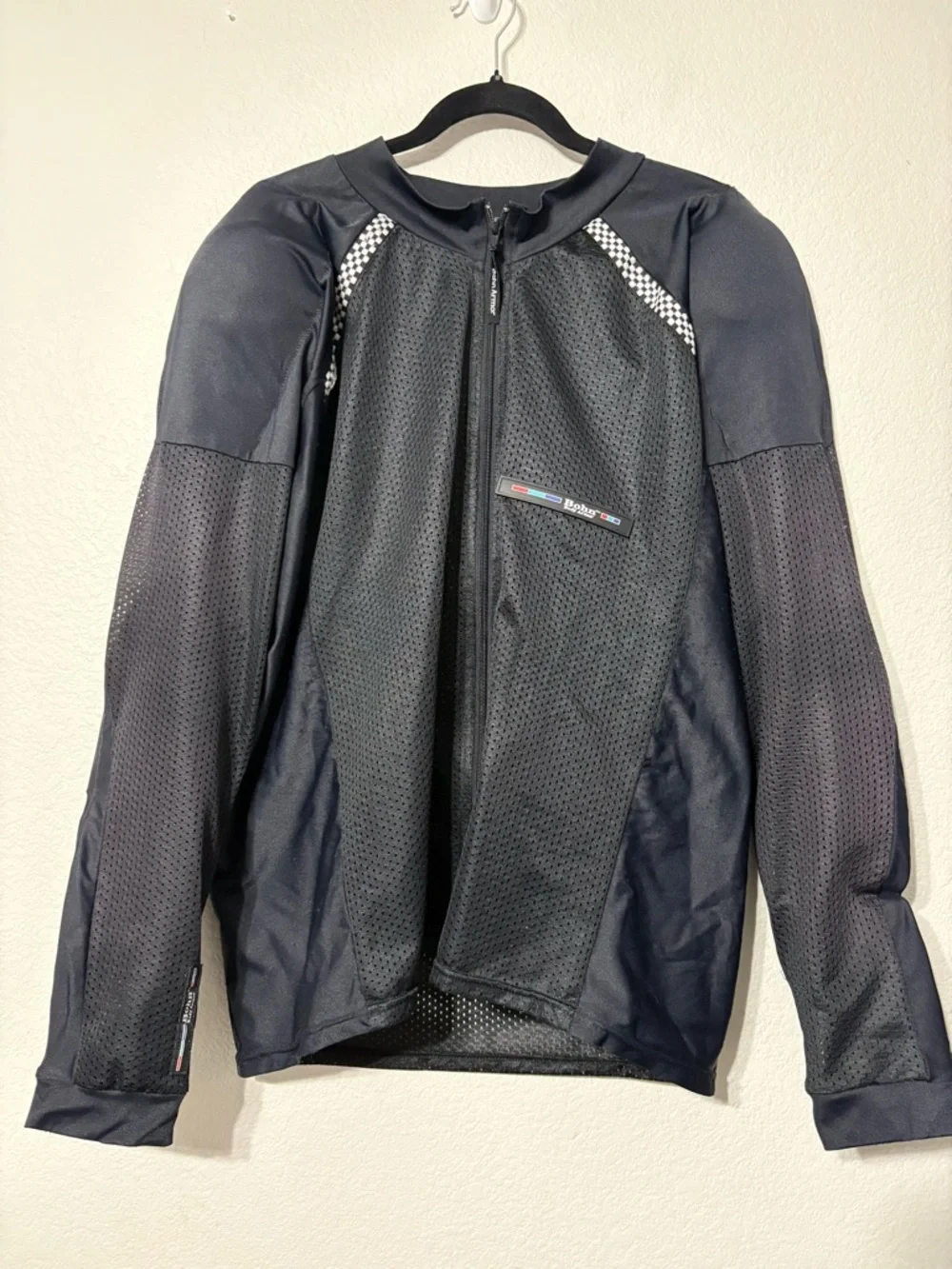 Bohn Body Armor AIRTEX ARMORED MOTORCYCLE SHIRT Black Mesh Zip Jacket XXL USA